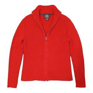 Ralph Lauren Polo Jeans women's Red Full Zip up Sweater Size -Medium